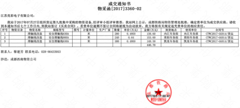 成功中標(biāo)成都鐵路局項目